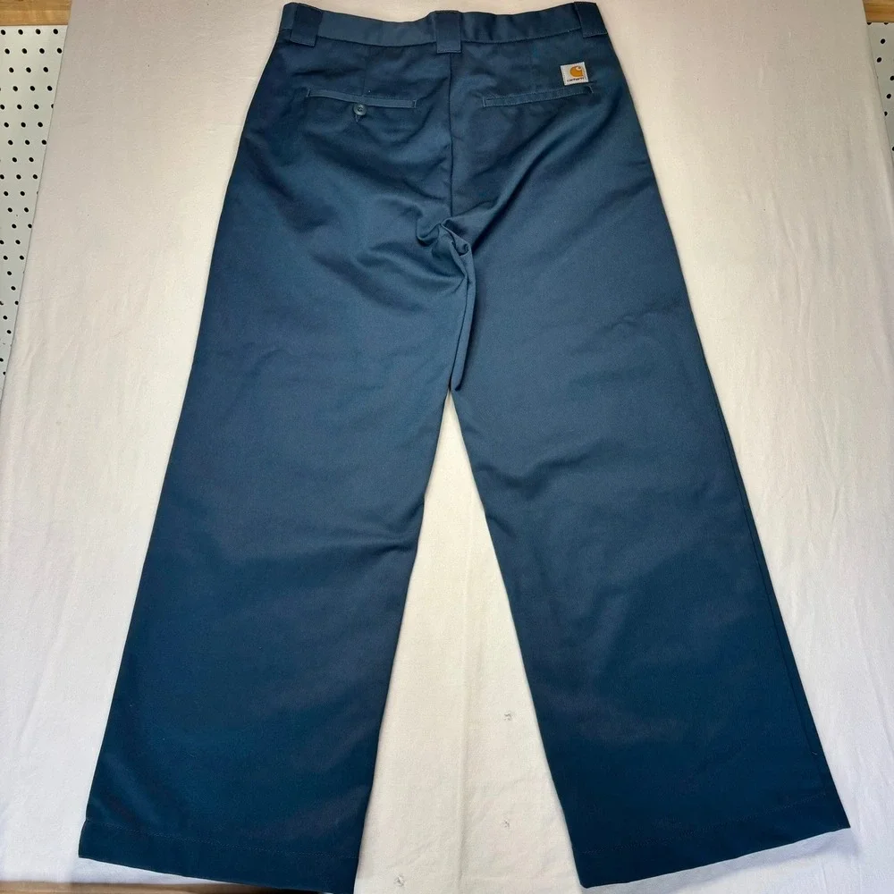 Carhartt WIP Brooker Pant Mens 34x28 Blue Straight Leg Twill Chino Workwear